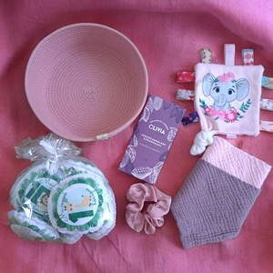 BabyMamiBox - Babaváró - Szafari lányos - játék & sport - babalátogató ajándékcsomag - Meska.hu