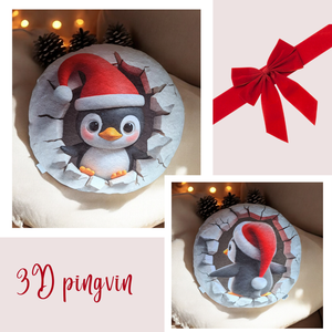 3D Pingvin formapárna  - karácsony - karácsonyi lakásdekoráció - karácsonyi lakásdíszek - Meska.hu