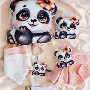 Fa karikás rágóka - panda - játék & sport - 3 éves kor alattiaknak - rágóka - Meska.hu
