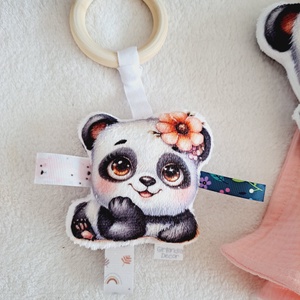 Fa karikás rágóka - panda - játék & sport - 3 éves kor alattiaknak - rágóka - Meska.hu