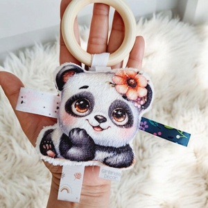 Fa karikás rágóka - panda, Játék & Sport, 3 éves kor alattiaknak, Rágóka, Varrás, Fotó, grafika, rajz, illusztráció, MESKA
