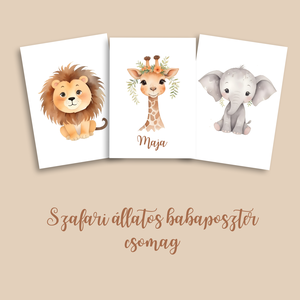 BOHO szafari állatos gyerekszoba dekoráció falikép szett, Otthon & Életmód, Babaszoba, gyerekszoba, Babaszoba kép, Fotó, grafika, rajz, illusztráció, MESKA
