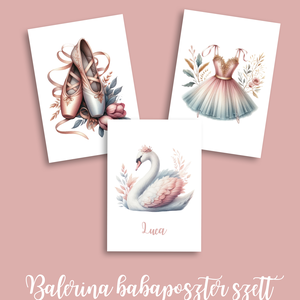 BOHO balerina gyerekszoba dekoráció falikép szett, Otthon & Életmód, Babaszoba, gyerekszoba, Babaszoba kép, Fotó, grafika, rajz, illusztráció, MESKA