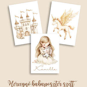 Hercegnő gyerekszoba dekoráció falikép szett, Otthon & Életmód, Babaszoba, gyerekszoba, Babaszoba kép, Fotó, grafika, rajz, illusztráció, MESKA