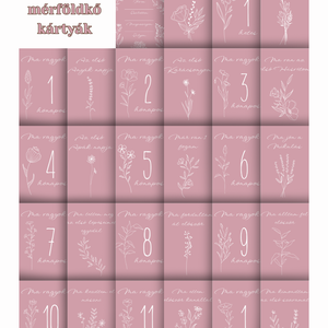 Vadvirágos mérföldkő kártyák - mályva színben (emlékőr, fotós kellék, kiegészítő) - ruha & divat - babaruha & gyerekruha - babafotózási ruha és kellék - Meska.hu