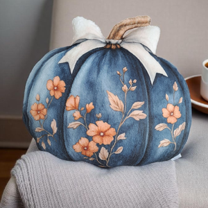 Őszi tök formapárna sötétkék , Otthon & Életmód, Dekoráció, Halloween, Halloweeni tök, Fotó, grafika, rajz, illusztráció, Varrás, MESKA