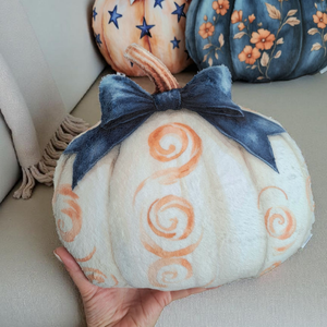 Őszi tök formapárna fehér , Otthon & Életmód, Dekoráció, Halloween, Halloweeni tök, Fotó, grafika, rajz, illusztráció, Varrás, MESKA