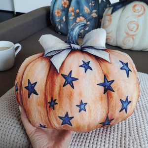 Őszi tök formapárna narancssárga  - otthon & életmód - dekoráció - halloween - halloweeni tök - Meska.hu