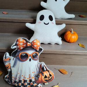 Cuki szellem formapárna  - otthon & életmód - dekoráció - halloween - halloweeni figurák - Meska.hu