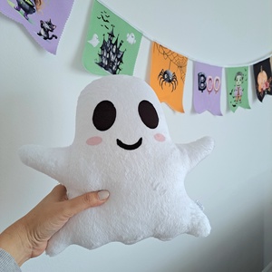 Cuki szellem formapárna , Otthon & Életmód, Dekoráció, Halloween, Halloweeni figurák, Fotó, grafika, rajz, illusztráció, Varrás, MESKA