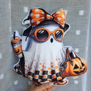 Vicces szellem formapárna , Otthon & Életmód, Dekoráció, Halloween, Halloweeni figurák, Fotó, grafika, rajz, illusztráció, Varrás, MESKA