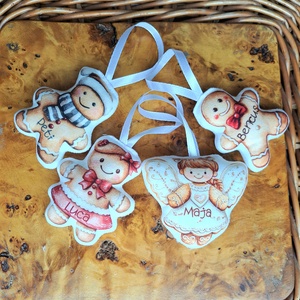 Mézeskalács figura díszek  - karácsony - karácsonyi lakásdekoráció - karácsonyfadíszek - Meska.hu