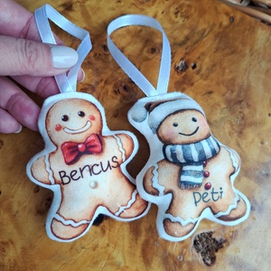 Mézeskalács figura díszek  - karácsony - karácsonyi lakásdekoráció - karácsonyfadíszek - Meska.hu