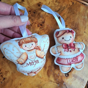 Mézeskalács figura díszek  - karácsony - karácsonyi lakásdekoráció - karácsonyfadíszek - Meska.hu