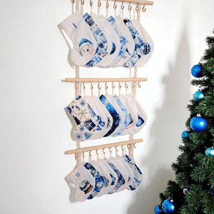Prémium adventi kalendárium-kék, Karácsony, Adventi díszek, Adventi naptár, Fotó, grafika, rajz, illusztráció, Varrás, MESKA