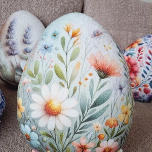 Tavaszmező húsvéti tojás párna - ünnepi díszek, dekorációk - húsvéti díszek és dekorációk - húsvéti tojás, hímestojás - Meska.hu