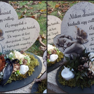 Kegyeleti dísz, megható idézettel - otthon & életmód - vallás - temetkezési tárgy - Meska.hu