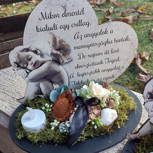 Kegyeleti dísz, megható idézettel - Meska.hu