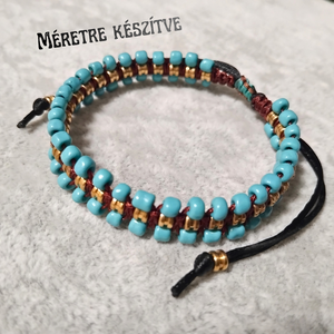 Három soros gitárgyöngy karkötő (méretre) - Meska.hu