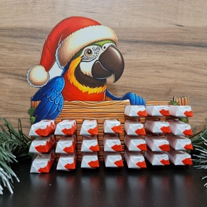 Adventi naptár kinder csokihoz, Karácsony, Adventi díszek, Adventi naptár, Decoupage, transzfer és szalvétatechnika, Famegmunkálás, MESKA