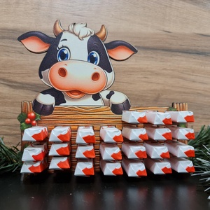 Adventi naptár kinder csokihoz, Karácsony, Adventi díszek, Adventi naptár, Decoupage, transzfer és szalvétatechnika, Famegmunkálás, MESKA