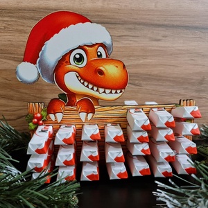 Adventi naptár kinder csokihoz, Karácsony, Adventi díszek, Adventi naptár, Decoupage, transzfer és szalvétatechnika, Famegmunkálás, MESKA