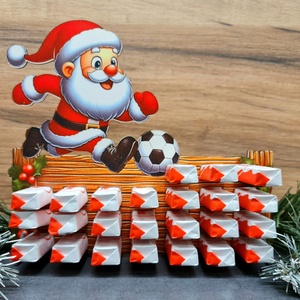 Adventi naptár kinder csokihoz, Karácsony, Adventi díszek, Adventi naptár, Decoupage, transzfer és szalvétatechnika, Famegmunkálás, MESKA