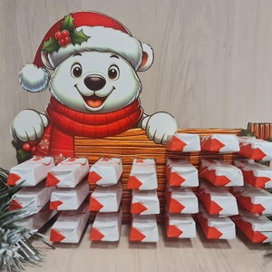 Adventi naptár kinder csokihoz - karácsony - adventi díszek - adventi naptár - Meska.hu