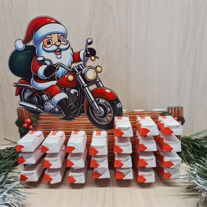 Adventi naptár kinder csokihoz, Karácsony, Adventi díszek, Adventi naptár, Decoupage, transzfer és szalvétatechnika, Famegmunkálás, MESKA