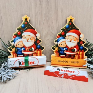 Fa kinder csoki tartó télapóra - karácsony - mikulás - mikulás ajándékok - Meska.hu