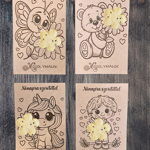 Mosolymagok színezővel nőnapra - Meska.hu