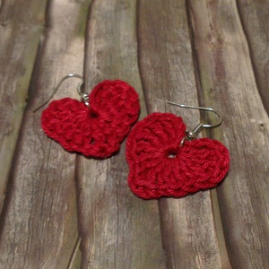 Horgolt fülbevaló - Meska.hu