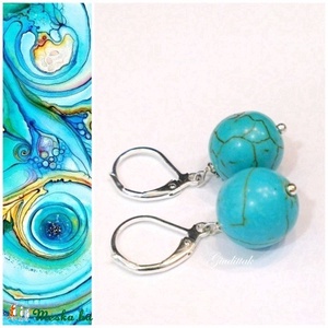 Valódi türkiz fülbevaló -  - Meska.hu