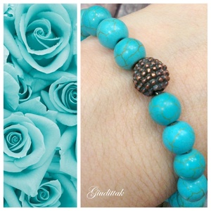 Valódi türkiz karkötő - Meska.hu