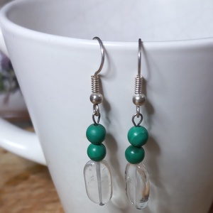 Jeges rügyek - hegyikristály fülbevaló - ékszer - fülbevaló - lógó fülbevaló - Meska.hu