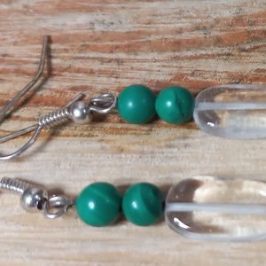 Jeges rügyek - hegyikristály fülbevaló - ékszer - fülbevaló - lógó fülbevaló - Meska.hu