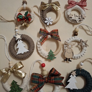 Makramé karácsonyi dekoráció - Meska.hu