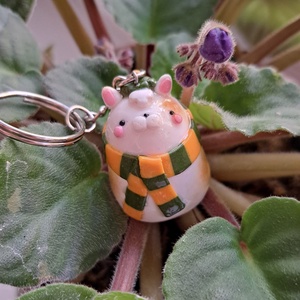 Muffler cat charm, Táska & Tok, Kulcstartó & Táskadísz, Táskadísz, Gyurma, MESKA