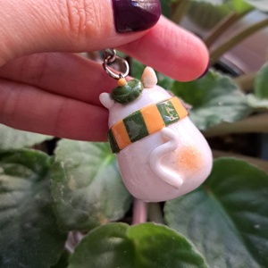 Muffler cat charm - táska & tok - kulcstartó & táskadísz - táskadísz - Meska.hu