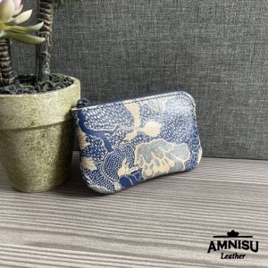 Kék mintás egy cipzáras kulcstartó A6004 - táska & tok - kulcstartó & táskadísz - kulcstartó - Meska.hu