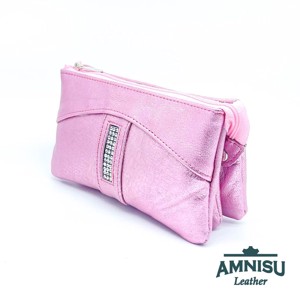 Metál rózsaszín egyenes kristály köves női pénztárca G4001 - táska & tok - pénztárca & más tok - pénztárca - női pénztárca - Meska.hu