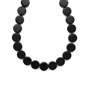 Obszidián fekete kör 10x4-6mm, Kellékek & szerszámok, Ásvány alapanyag, Ásványfüzér, , MESKA