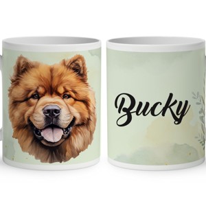 Névvel kérhető - Csau csau portré mintás bögre, Otthon & Életmód, Konyhafelszerelés, tálalás, Tálalás, Bögre & Csésze, , MESKA