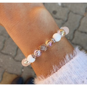 Yvonne Design rosegold luxury ásványkarkötő - rombusz, Ékszer, Karkötő, Ásványkarkötő, , MESKA