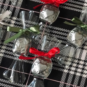 Üvegszaloncukor díszdobozban nemesfémmel, névreszóló, feliratozható, cégajándék, külf-re is - karácsony - karácsonyi lakásdekoráció - karácsonyfadíszek - Meska.hu