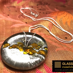 Moonflow/Golden Sun/Stardust/Blue Moon Designer ékszer OPTIKAI hatású üveg-nemesfém Valentin napra - ékszer - nyaklánc - statement nyaklánc - Meska.hu