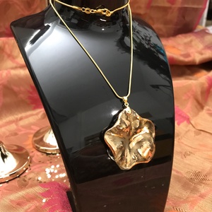 Wildflower Designer nyakék üveg-ezüst-arany nemesfém Valentin napra - ékszer - nyaklánc - medálos nyaklánc - Meska.hu