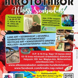 ALKOSS SZABADON! KORTÁRS MŰVÉSZETI TEHETSÉGGONDOZÓ ALKOTÓTÁBOROK 8-16 ÉV - FELNŐTT - diy (csináld magad) - workshop & tanfolyam - Meska.hu
