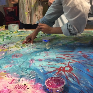 PÁROS SZABADFESTÉS WORKSHOP Valentin napra - gyere és alkoss valami extrát, iparművész műtermében - diy (csináld magad) - workshop & tanfolyam - Meska.hu