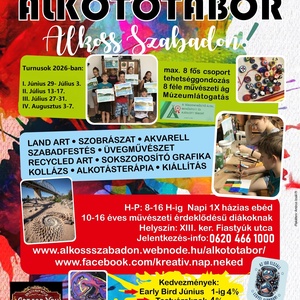 ALKOSS SZABADON! KORTÁRS MŰVÉSZETI TEHETSÉGGONDOZÓ ALKOTÓTÁBOROK 8-16 ÉV - FELNŐTT - diy (csináld magad) - workshop & tanfolyam - Meska.hu